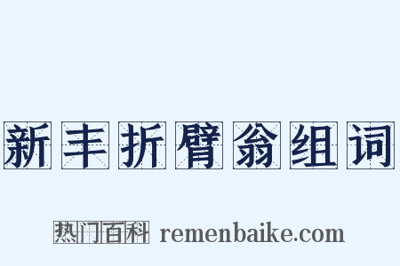 新丰折臂翁组词是什么意思的图片